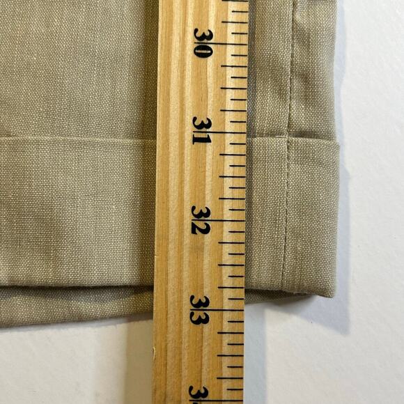 Ann Taylor NWT beige signature fit linen blend wide leg cuffed pants size 14 - Picture 8 of 9